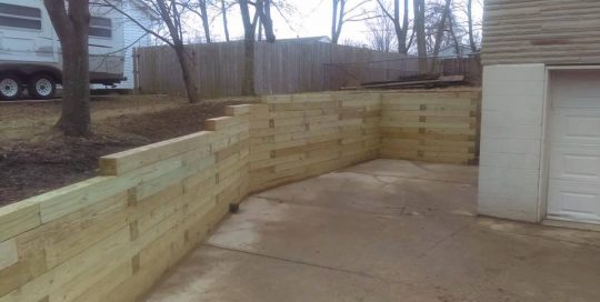 jonathan allen – wall – 6by6 timber wall structure done for the city of Westerville